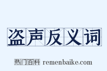 盗声反义词是什么意思的图片